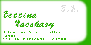 bettina macskasy business card